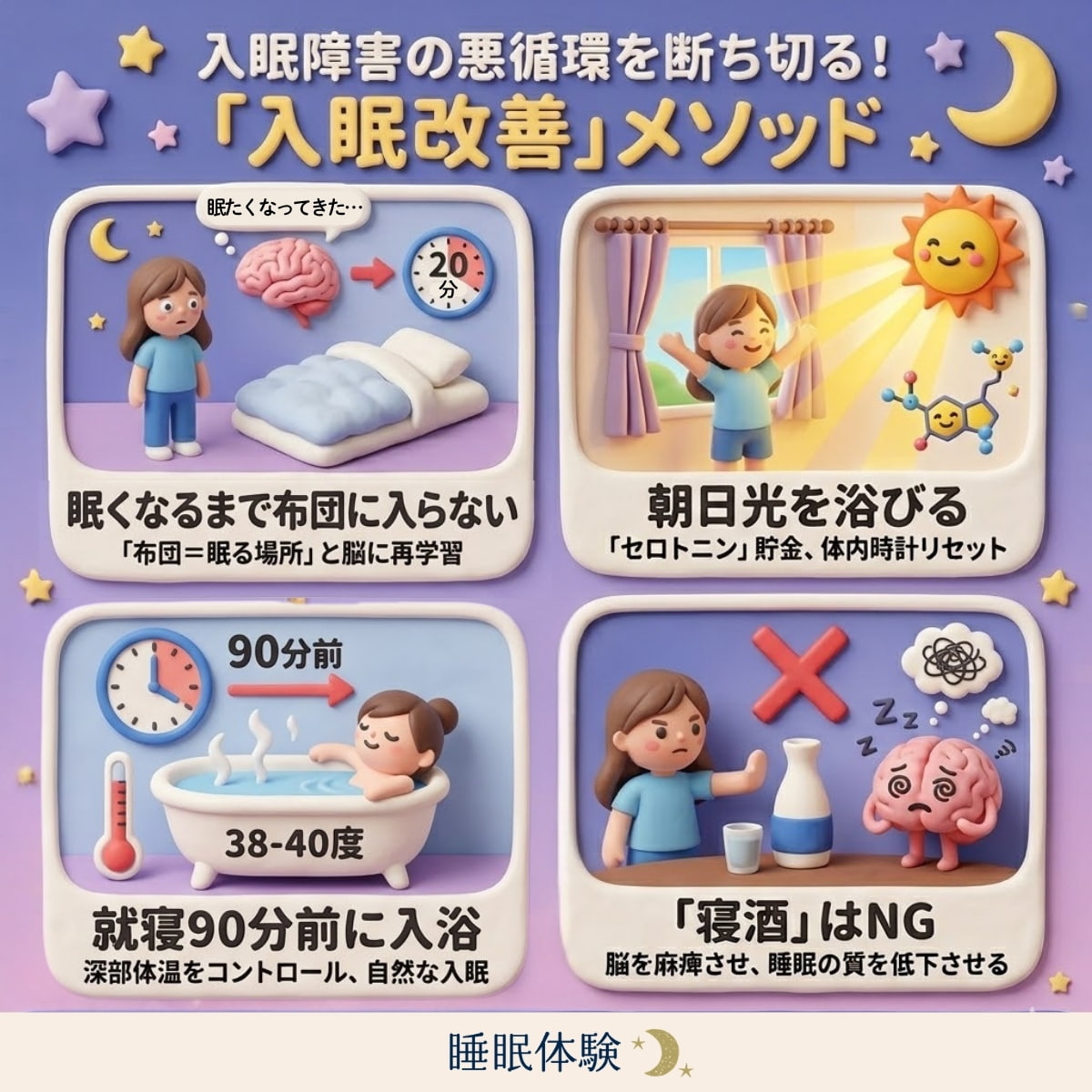 入眠障害の悪循環を断ち切る「入眠改善」メソッド