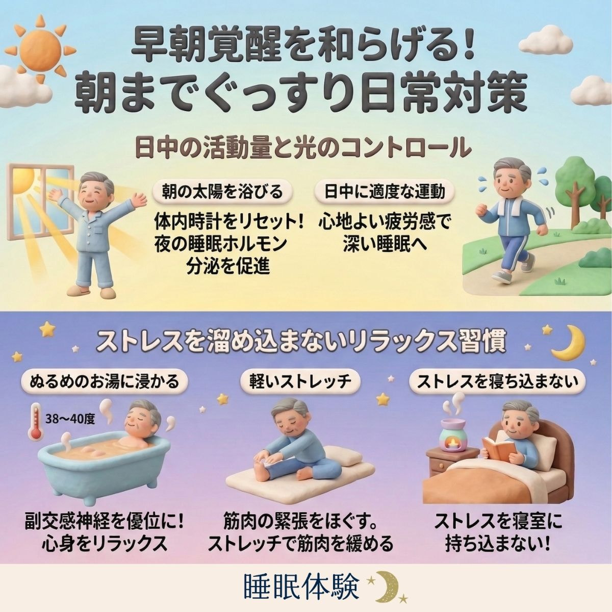 早朝覚醒の治し方・日常でできる対策