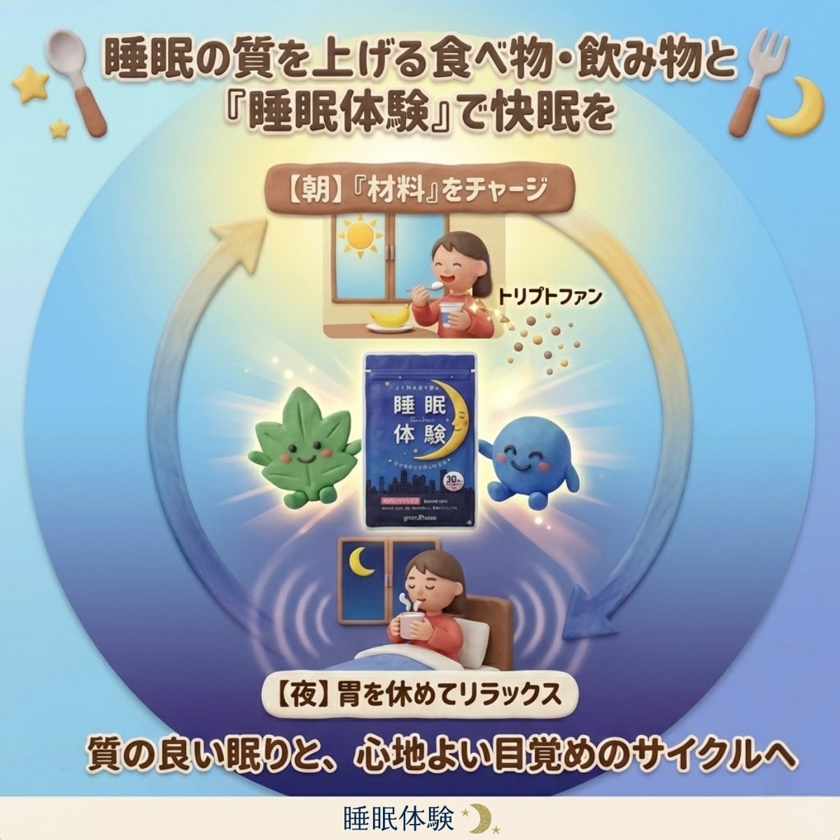 睡眠の質を上げる食べ物・飲み物と「睡眠体験」で快眠を