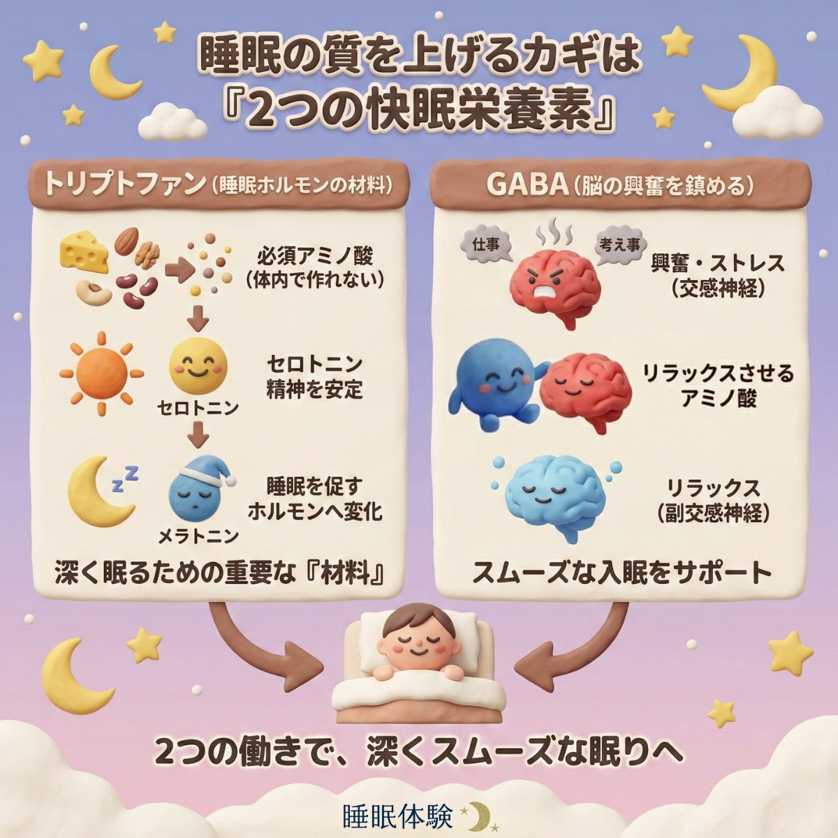 睡眠の質を上げるカギは「2つの快眠栄養素」