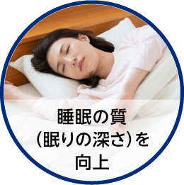 睡眠の質（眠りの深さ）を向上